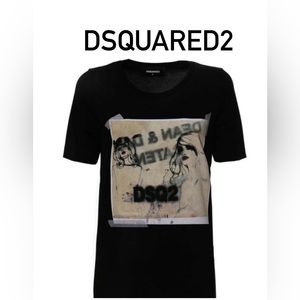 Dsquared2 Sketch Print Cotton T-shirt ,Sz:M